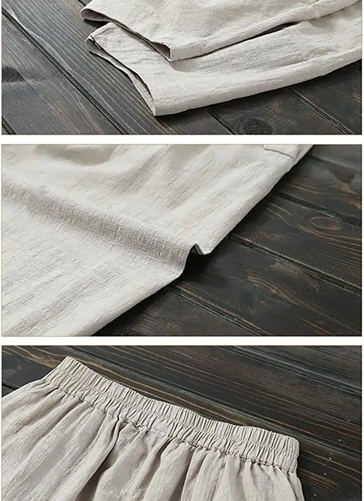 Pantalon à jambes larges en coton pour femme, ample, surdimensionné, couleur unie, sarouel, décontracté, taille élastique, longueur cheville, vêtements pour femmes, été