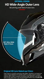 Casque de moto modulaire intégral pour adulte certifié DOT 3C, double visière pare-soleil, anti-UV, à dégagement rapide, Casco Capacete