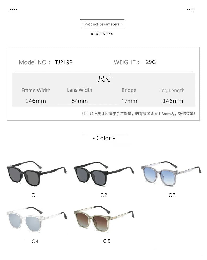 SENEVIEVE-Lunettes de soleil polarisées à clipser pour femmes, lunettes optiques de protection UV, anti-absorbe ouissement, délinquants personnalisés, TJ2192