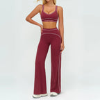Ensemble de yoga 2 pièces pour femme, tenue de sport, vêtements de gym, ensemble soutien-gorge de sport et pantalon de course, vêtements de yoga et de sport pour femme