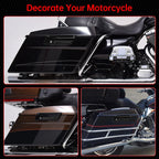 Couvercles de loquet de sacoche de moto noirs, accessoires pour Harley Touring Electra Street Glide Road King FLH FLT FLHR FLTR 93-13