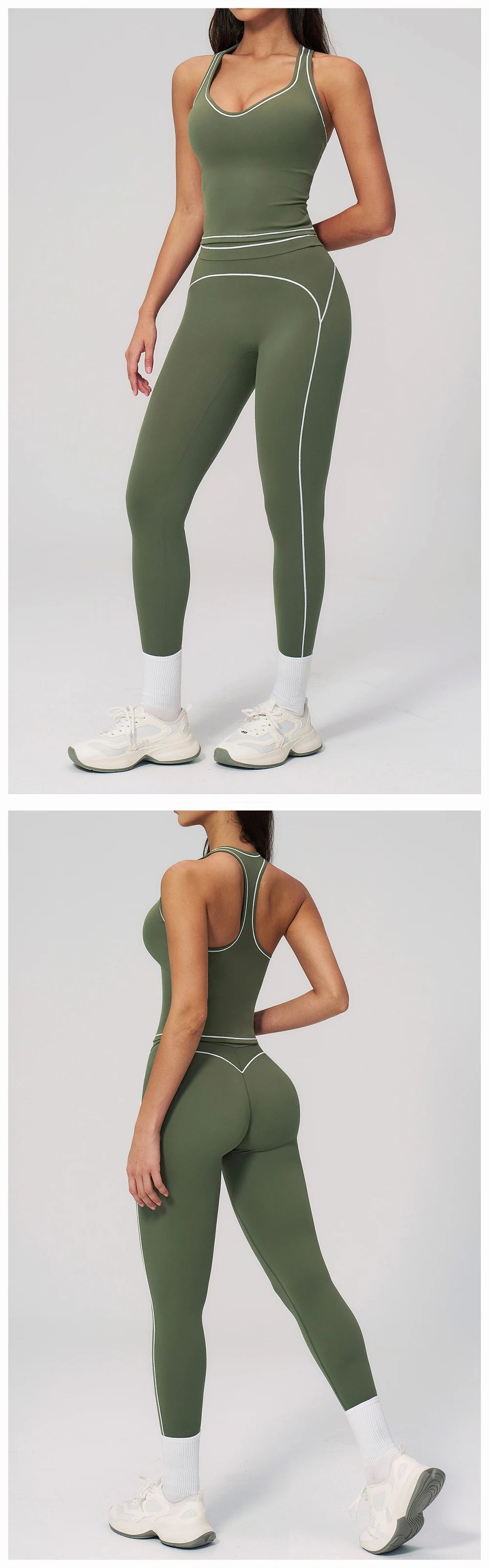 Ensemble de yoga 2 pièces pour femme, tenue de sport, vêtements de gym, ensemble soutien-gorge de sport et pantalon de course, vêtements de yoga et de sport pour femme