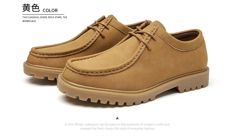 Chaussures de marche en cuir de vache pour hommes, mocassins décontractés à semelle Durable, à la mode, nouvelle collection printemps-automne 2026