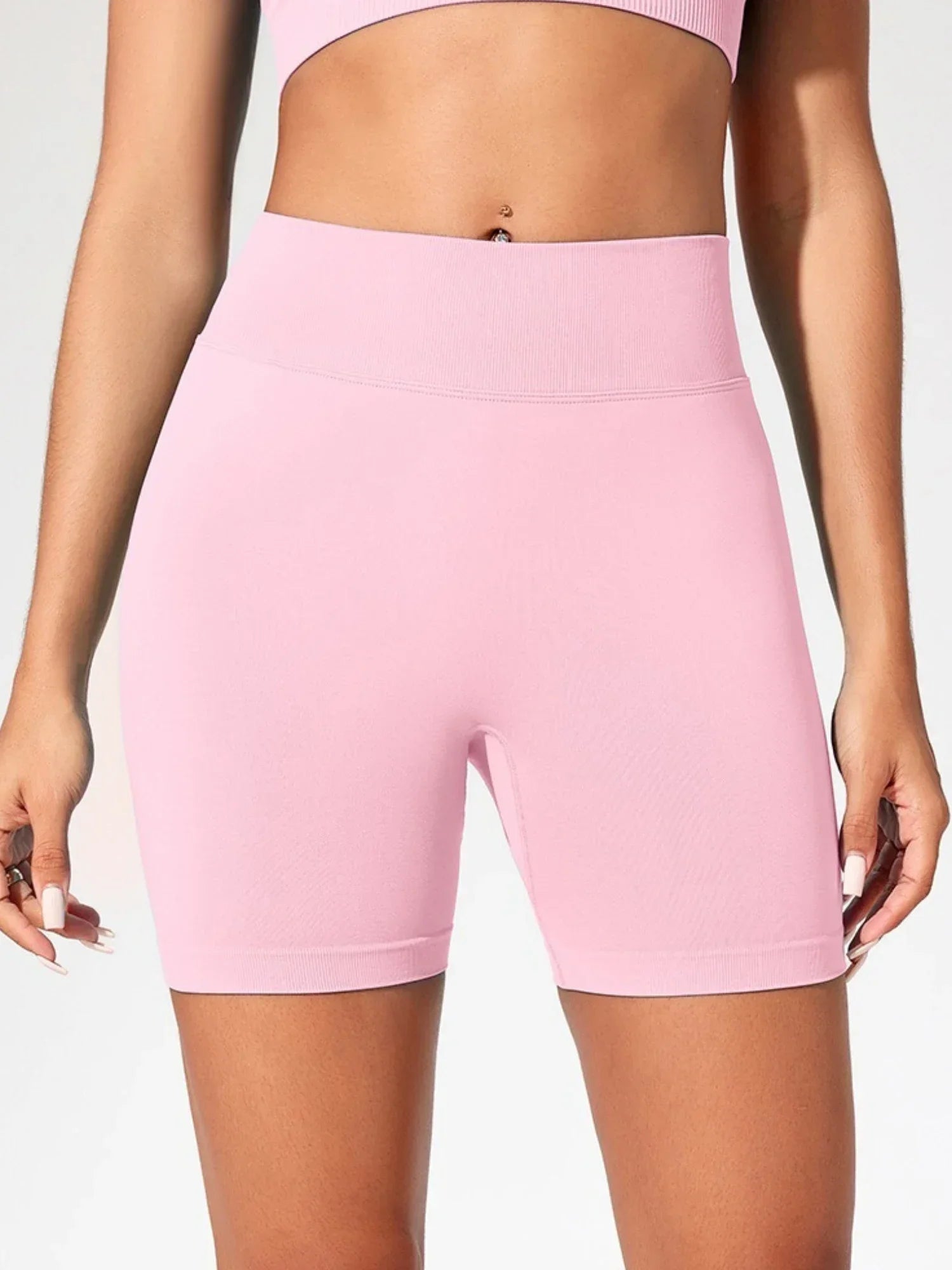 Short de sport pour femme sans couture, taille haute, moulant, pour fitness, entraînement, yoga, course à pied, cyclisme, avec effet push-up