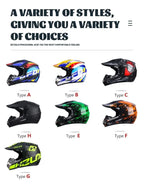Casque de moto tout-terrain professionnel pour adultes et enfants, casque de moteur de course DOT de descente, cadeau gratuit