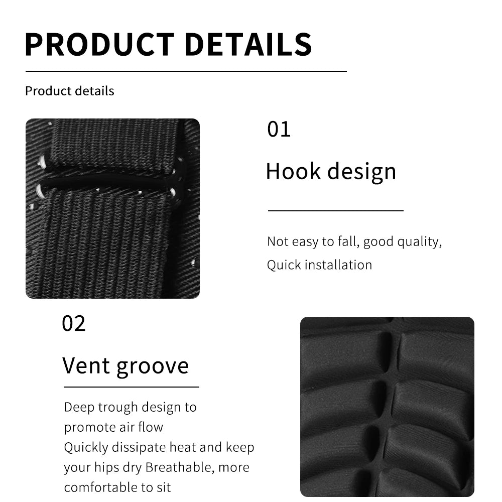 Coussin de siège de moto 3D en gel confortable, respirant, universel, absorbant les chocs, pour siège de moto