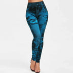 Legging taille haute pour femme, jean moulant, streetwear, push-up, décontracté, à la mode