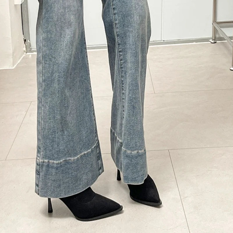 Bottines à talons hauts et bout pointu pour femme, chaussures de soirée de danse élégantes, à la mode, courtes et fines, extensibles, automne et hiver