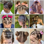 Bâton de cire pour cheveux pour enfants et femmes, avec brosses à dos lissé, pommade en Gel pour petites filles, accessoires de coiffure pour perruque