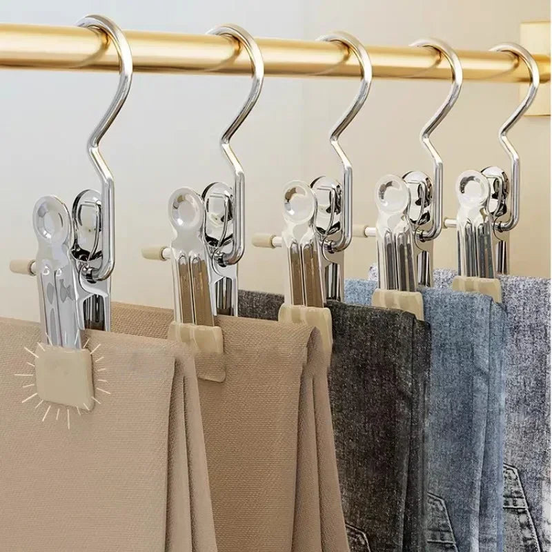 Pinces à linge en acier inoxydable, 5 à 30 pièces, pinces à linge, crochet Portable, pince à vêtements suspendue, organisateur de vêtements de garde-robe