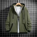 Cardigan épais à capuche et fermeture éclair pour homme, vêtement d'extérieur décontracté, sweat-shirt à la mode, Style transfrontalier, nouvelle collection automne hiver