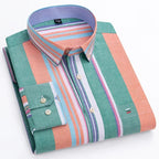 Chemise Oxford à manches longues pour hommes, grande taille 7xl, 100% coton, coupe cintrée, formelle, unie, à carreaux, vêtements de bureau élégants, nouvelle collection
