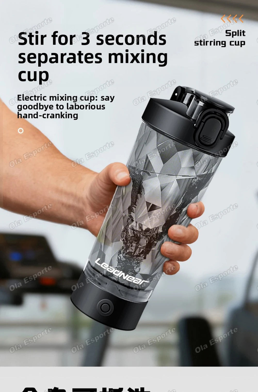 Nouveau : Bouteille mélangeuse automatique électrique pour protéines en poudre, shaker, mélangeur, bouteille à secouer, bouilloire à lait et café pour accessoires de cuisine