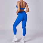 Ensemble de yoga pour femme, survêtement d'entraînement, legging athlétique imbibé, legging push-up de gym, soutien-gorge de fitness, vêtements de sport, vêtements actifs, nouveau