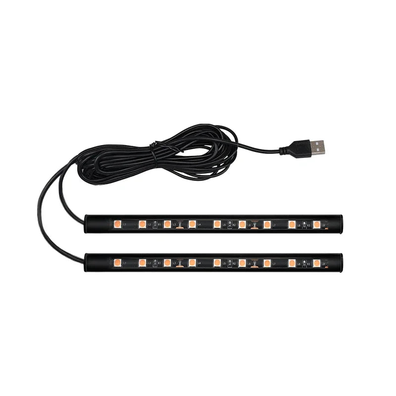 Lumière d'ambiance Led pour voiture, avec USB 5V, universelle, pour intérieur de voiture, éclairage de rétro-éclairage, néons décoratifs automobiles
