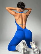 Leggings de Compression de Yoga dos nu sans manches, couleur unie, haute élasticité, sport aérien