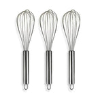 Fouet à œufs en acier inoxydable, 6/8/10/12 pouces, mélangeur à main en fil de ballon pour la cuisson, crème de cuisson, beurre, pâte à lait, gadgets de cuisine