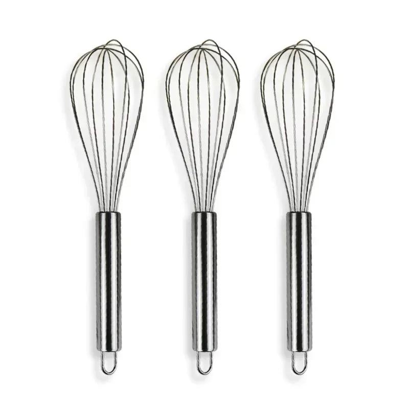 Fouet à œufs en acier inoxydable, 6/8/10/12 pouces, mélangeur à main en fil de ballon pour la cuisson, crème de cuisson, beurre, pâte à lait, gadgets de cuisine