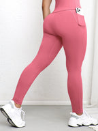 Leggings taille haute avec poches pour femmes, pantalons de Yoga extensibles, collants Push Up, Fitness, course à pied, vêtements de sport, pantalons de couleur unie