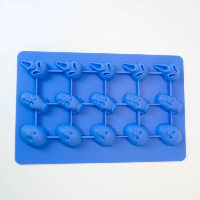 Moules de personnages de films d'horreur – Moules en silicone d'Halloween pour chocolat, bonbons, résine, artisanat – Icônes de films effrayants 3D pour fête Trea