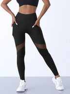 Pantalon de Yoga en maille pour femmes, 1 pièce, Leggings façonnant, taille haute, contrôle du ventre, hanches, course à pied, entraînement, vêtements de sport
