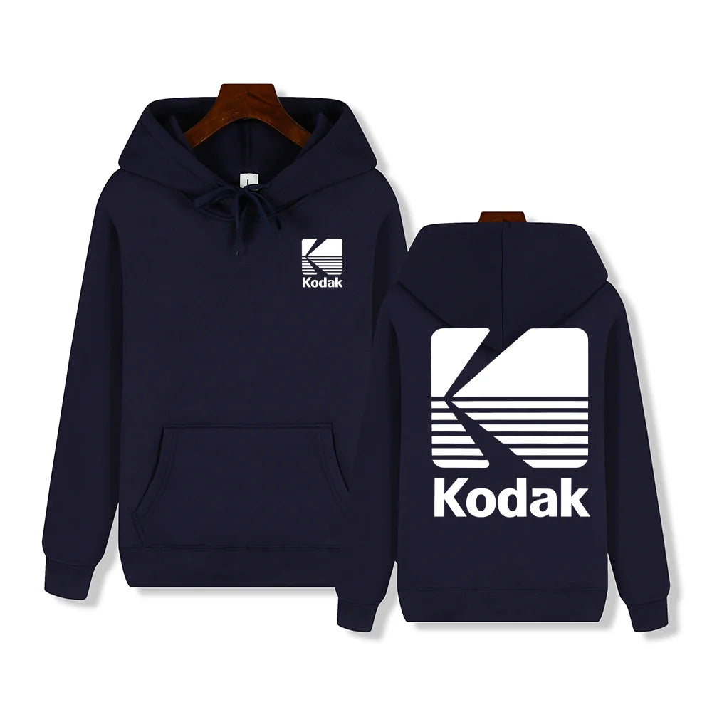 Kodak marque rétro tendance Hip Hop Y2K imprimer vêtements de rue quotidien automne hiver Sports de plein air compétition chaud décontracté hommes à capuche