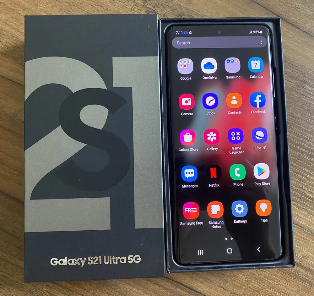 Samsung-Téléphone portable Android débloqué Galaxy S21 Ultra, S21U, 5G Touriste, Sim G9980, 6.8 ", Dean 256, 512 Go de RAM, 12 Go, Snapdragon, NDavid, Original