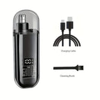 Tondeuse à cheveux pour nez et oreilles pour hommes, rechargeable par USB C, portable, charge rapide, kit de toilettage compact