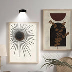 Applique murale LED magnétique, lumières magnétiques à intensité variable, 360 °   Lampe de nuit de projecteur d'armoire de télécommande tactile de rotation