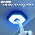 Lampe de plafond à lumière ambiante pour intérieur de voiture, lampe de lecture pour voiture, lumière LED rechargeable, lumière de nuit pour automobiles, fête familiale