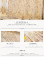 Rideaux de luxe brodés en Chenille européenne, pour salon, chambre à coucher, fenêtre, ensemble élégant, cantonnière, rideaux occultants personnalisés