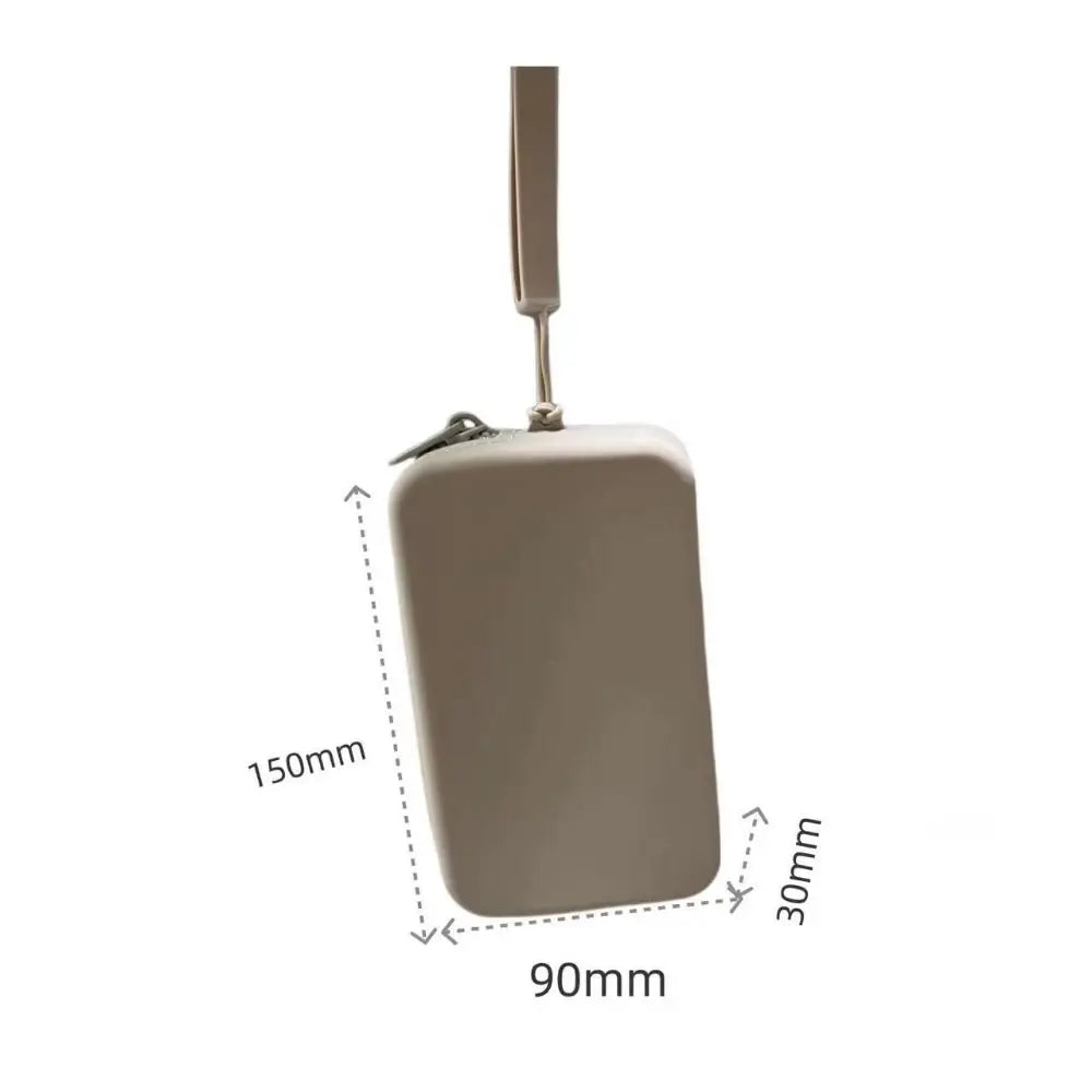Portefeuille rectangulaire en Silicone, sac de rangement peu encombrant, sacs à main de transport multifonctions, sacs mobiles pour pièces de monnaie pour hommes et femmes