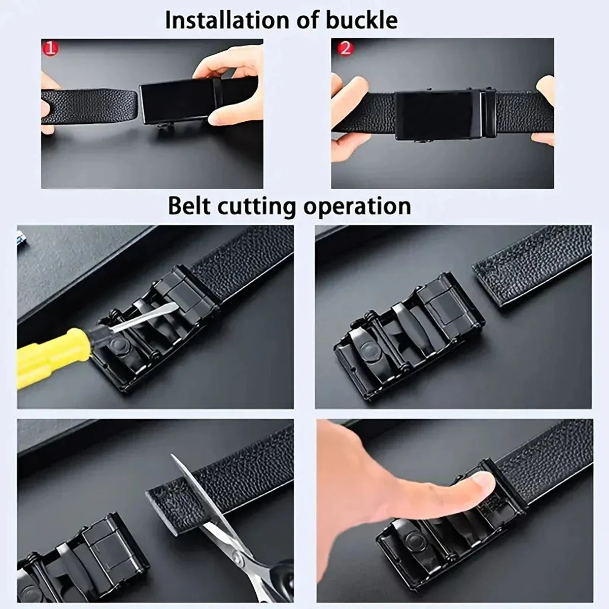 Ceinture pour hommes d'affaires de mode véritable marque de luxe ceinture boucle en métal ceinture en cuir PU de haute qualité ceinture souple avec pantalon Cargo jean