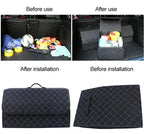 Boîte de rangement pour coffre de voiture, grande capacité, outils multi-usages automobiles, sac de rangement, rangement, rangement, cuir, pliable pour l'urgence
