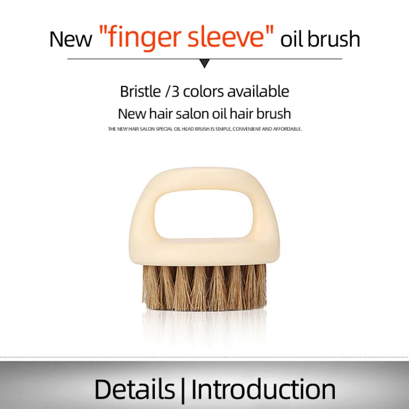 Brosse à barbe professionnelle pour hommes-brosse à poils de sanglier brosse de nettoyage de barbe petite et ronde-peigne à poils à manche noir
