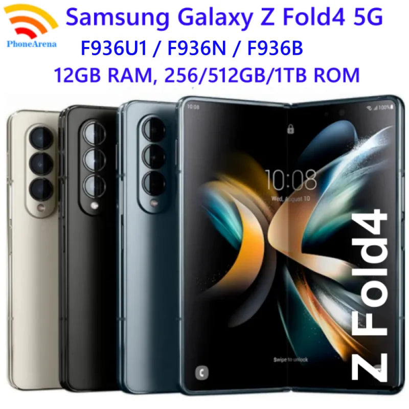 Samsung Galaxy Z Fold 4 Fold4 5G F936U1 F936N F936B 7.6 "RAM pliable 12GB ROM 256/512GB NFC Snapdragon 99% nouveau téléphone portable