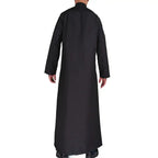 Hommes décontracté caftan ample musulman Thobe Jubba Dishdasha Thawb Robe islamique Abaya arabe couleur unie Robe