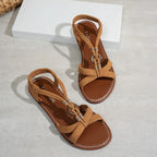 Femmes sandales été bohême Style sandales femmes fond souple talons bas chaussures femme antidérapant chaussures d'été Sandalias De Mujer