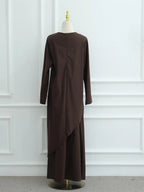 Musulman moyen-orient arabe dubaï Abayas pour femmes haut avec jupe deux pièces ensemble modeste Ramadan caftan Robe Femme vêtements islamiques