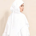 Parure de tête musulmane longue et élégante avec fermeture à nouer, foulard de prière Hijab islamique pour femmes, prêt à porter, Abaya Hijab pour le quotidien