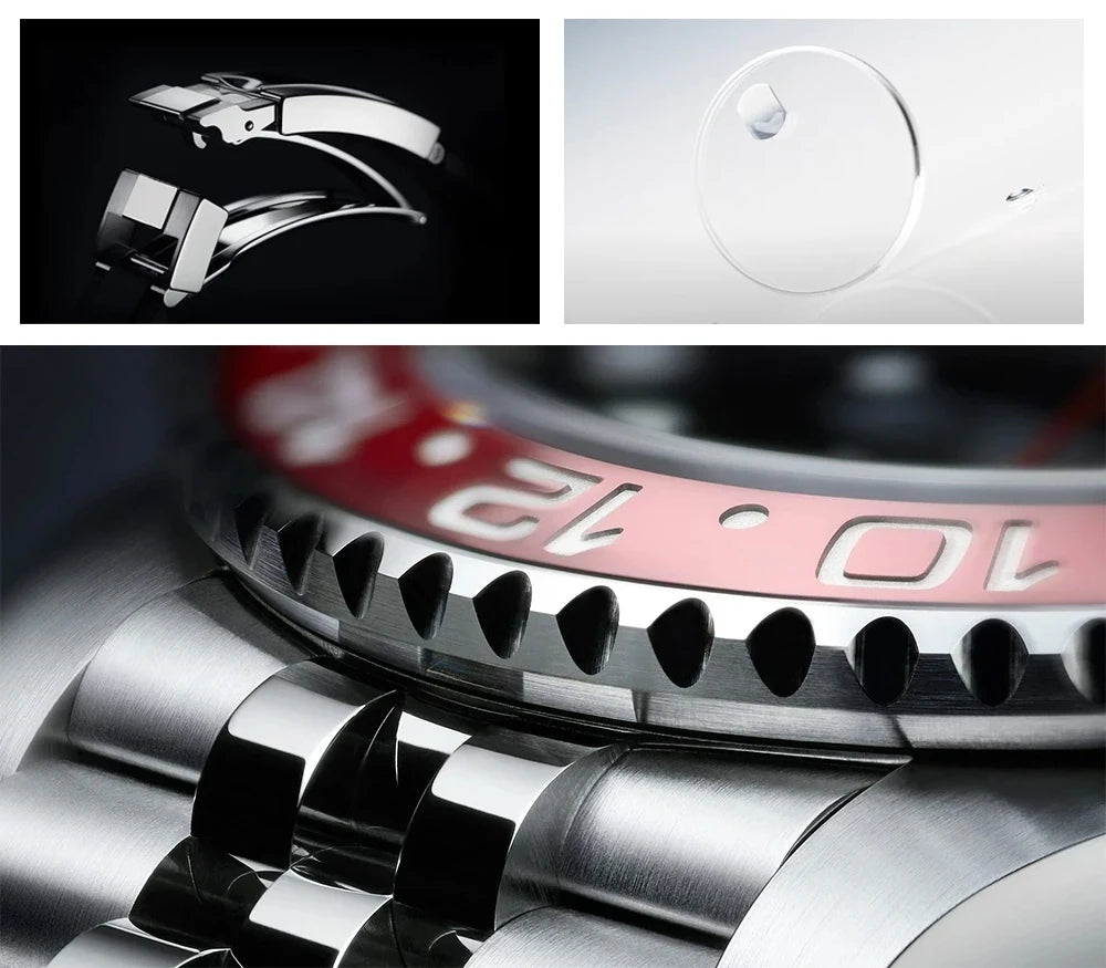 PAGANI uco PD-1662 Luxe Gstuff Hommes Mécanique Montre-Bracelet Verre Saphir Acier Inoxydable 100M Étanche Montres Automatiques