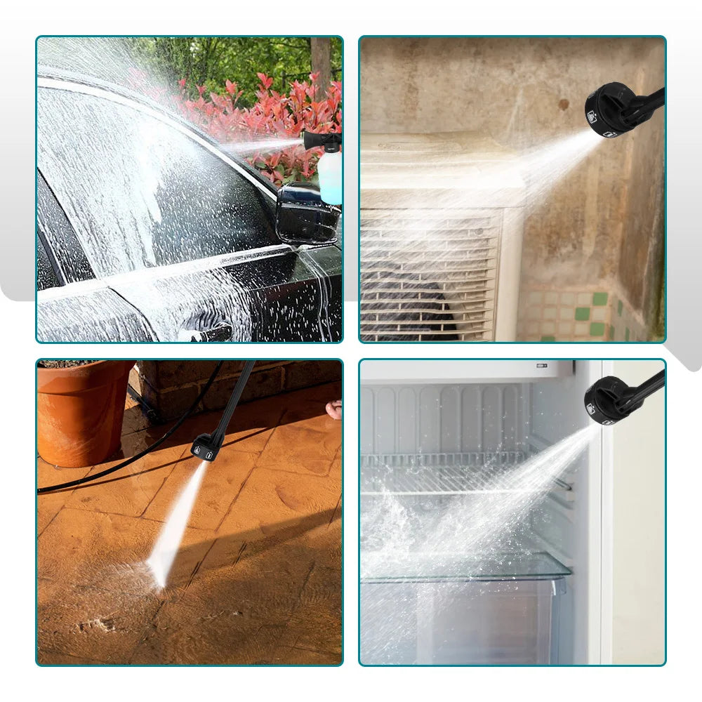 Nettoyeur haute pression sans fil YOFIDRA 6 en 1 200 bars, pistolet à eau pour voiture, nettoyeur domestique, pistolet de lavage pour batterie Makita.