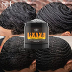 Gel ondulé 360 pour contrôle des frisottis, crème nourrissante à forte tenue pour cuir chevelu, pommade naturelle Anti-perte de cheveux en argile pour hommes noirs africains