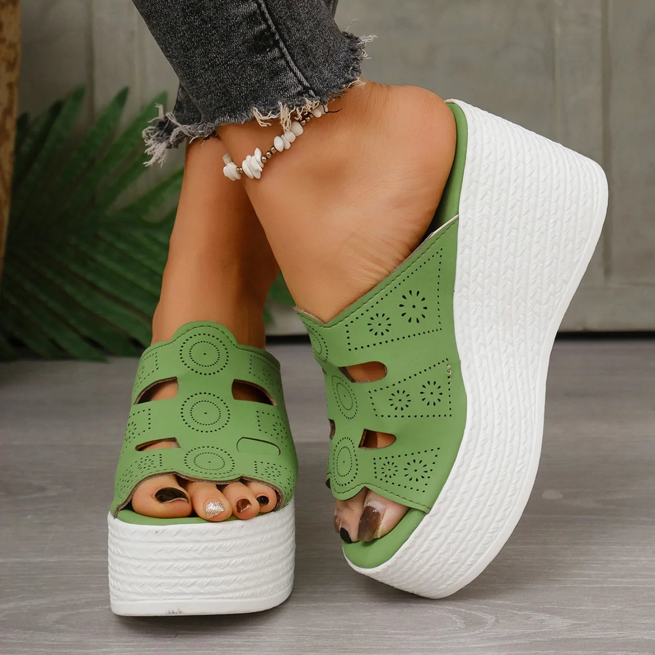 Été décontracté femme sandales en plein air plate-forme antidérapante sandales à talons compensés femmes anti-dérapant confortable chaussures De créateur Zapatos De Mujer