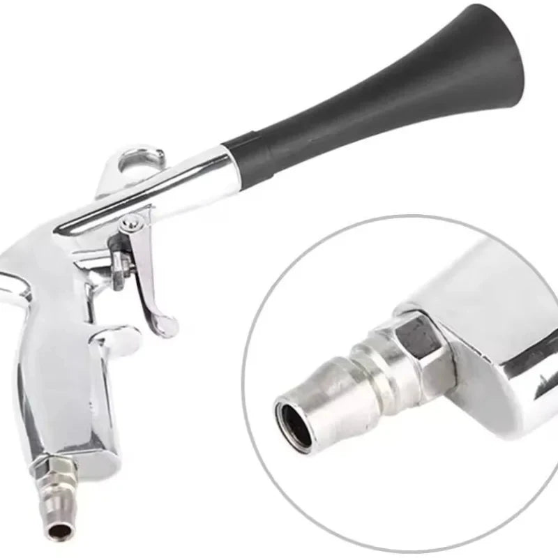 Pistolet de nettoyage de voiture, pistolet à air comprimé haute pression avec 2 buses, outils de nettoyage professionnel pour l'intérieur de la voiture, lavage à sec