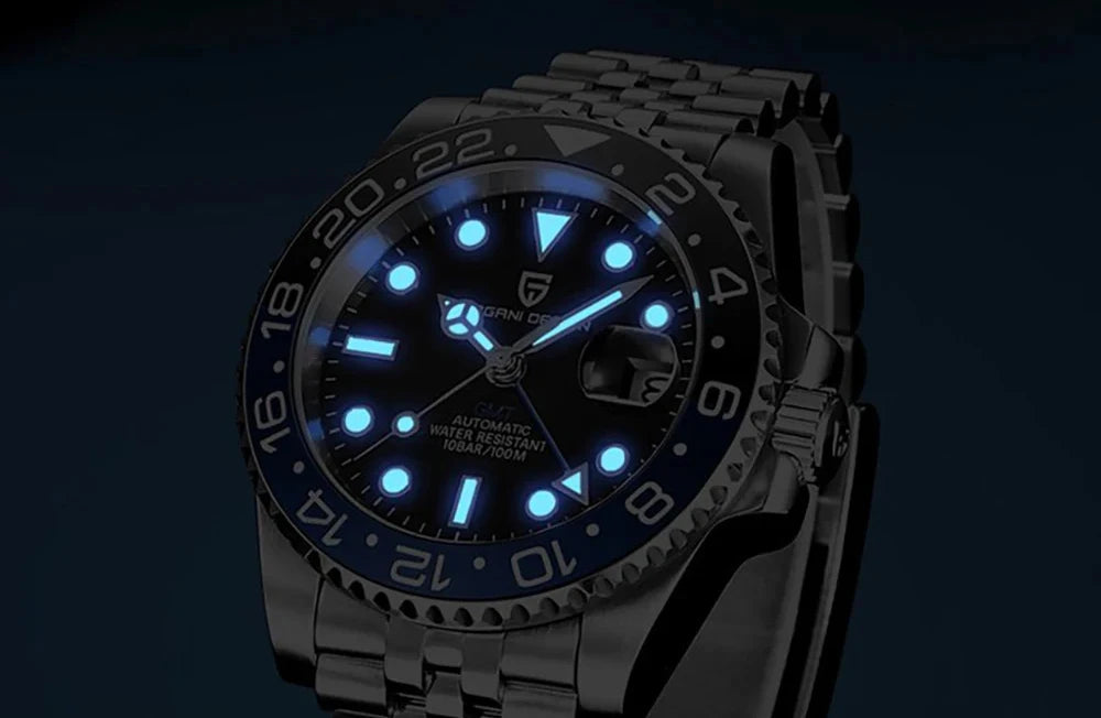 PAGANI uco PD-1662 Luxe Gstuff Hommes Mécanique Montre-Bracelet Verre Saphir Acier Inoxydable 100M Étanche Montres Automatiques
