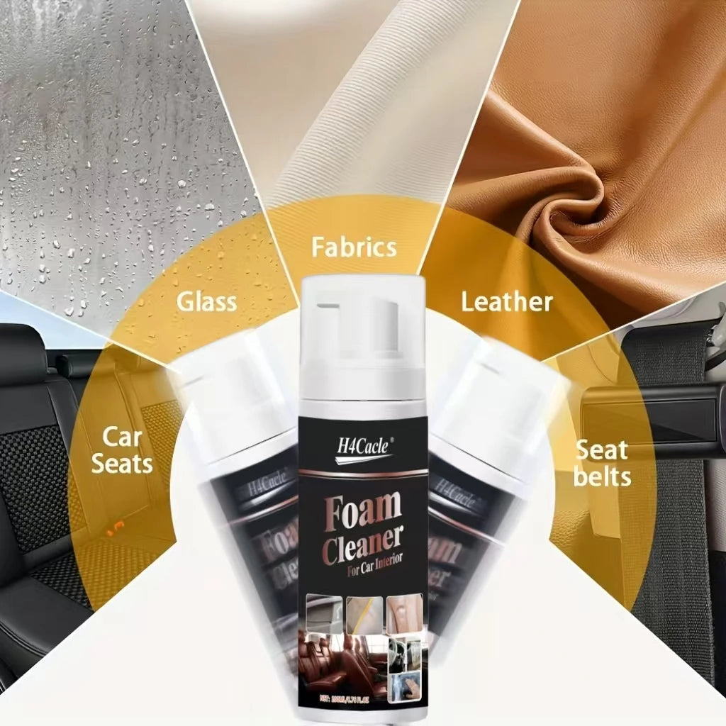 Nettoyant à mousse multifonctionnel, délimination et nettoyage des taches intérieures de voiture, siège en cuir, nettoyeur de mousse pour la maison, Spray d'entretien, lavage