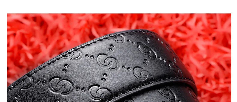 Ceinture pour hommes d'affaires de mode véritable marque de luxe ceinture à boucle en métal ceinture souple en cuir PU de haute qualité avec pantalon Cargo jean