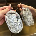 Mini sac de rangement Portable à fermeture éclair transparente, porte-clés poupée de dessin animé, jouet pour enfants, boîte mystère, organisateur pour écouteurs, chargeur, sac cadeau