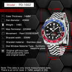 PAGANI uco PD-1662 Luxe Gstuff Hommes Mécanique Montre-Bracelet Verre Saphir Acier Inoxydable 100M Étanche Montres Automatiques